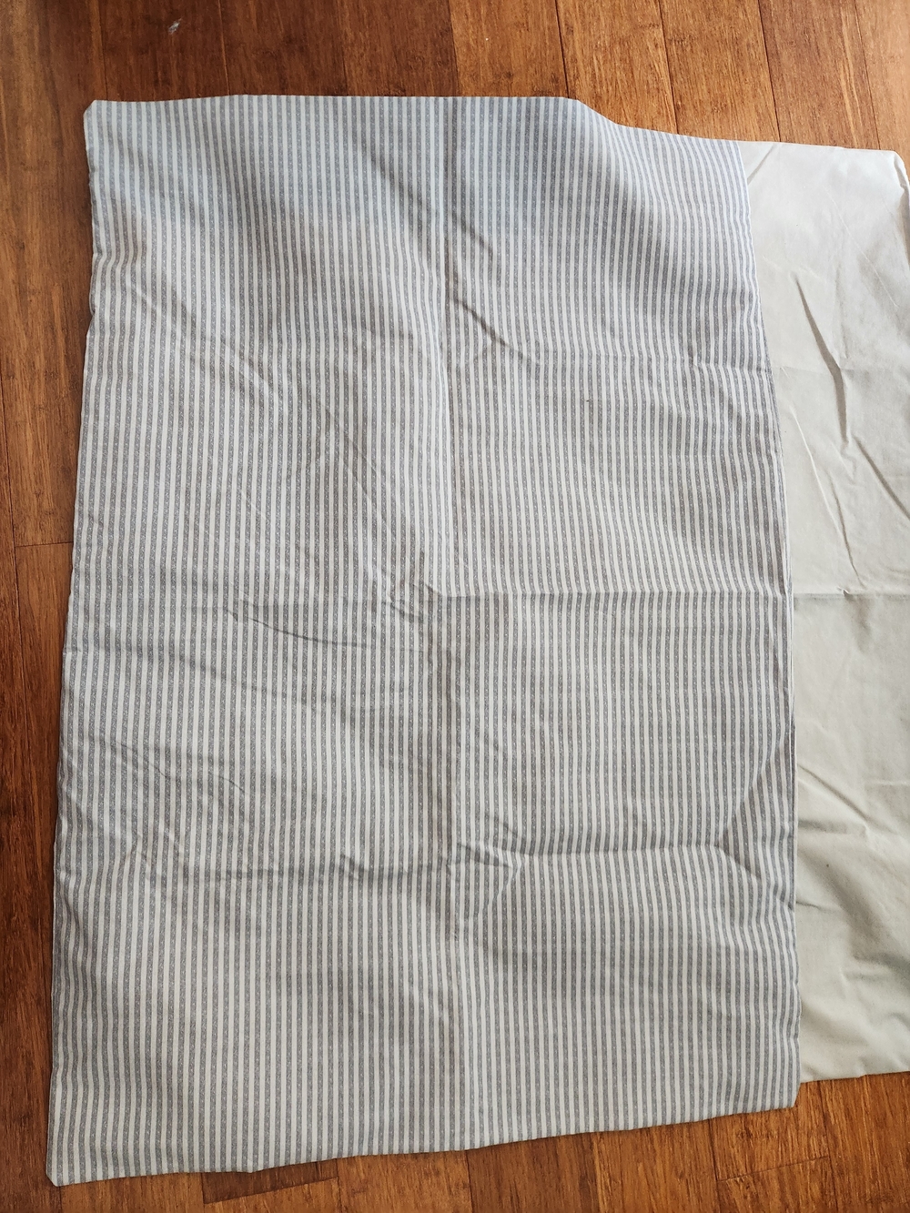 Set Of 2 Pack And Play Playard Sheets Light Gray and Gray Stripes Baby